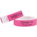Advantus Wristband, Tyvek, Visitor, 100PK AVT76099